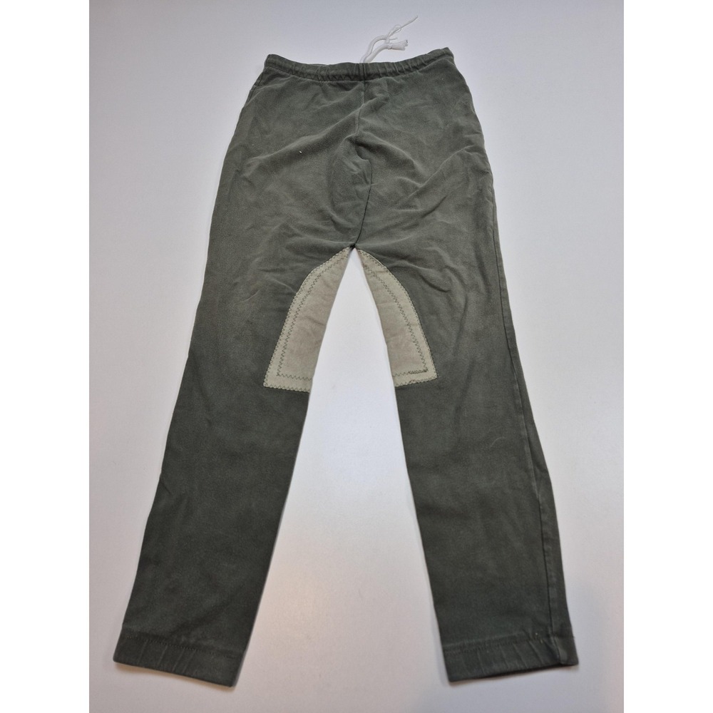 Devon-Aire Sweatpants Kids 24x25 Green Fleece Riding Knee Patch Pants Equestrian